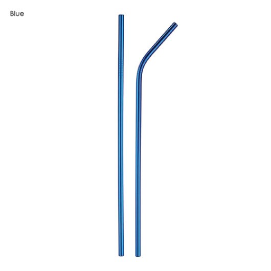 Metal Straws 6mm x 215mm blue